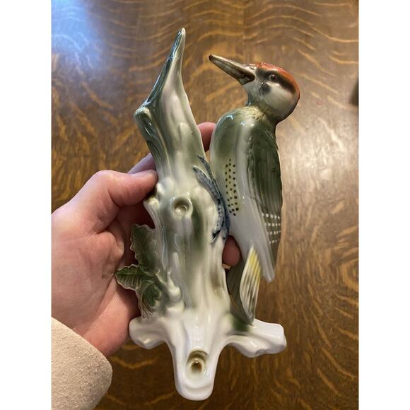 Vintage Gerould Porsellan Bavaria West Germany Porcelain Flicker Woodpecker - Picture 6 of 7